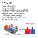 1PC Wire Connector Electric Universal Quick Conductor Splitter Push-in LED Cable Terminal Blocks Mountable Rail Junction Box