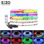 FCOB SPI RGBCCT WS2811 Dual IC Addressable 840 LED Strip Light Dream Color RGB+CW WW FOB High Flexible COB Lights 10mm DC24V