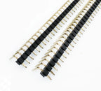 10pcs 2.54mm 1x40P Right Angle Extend Extra Long B6-12mm 90d R1 R2 Gold plated Single Row Cuttable PCB Male RA Pin Header Jumper