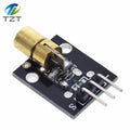 DIYTZT 1/3PCS KY-008 650nm Laser sensors Module 6mm 5V 5mW red laser dot Diode copper head for Arduino
