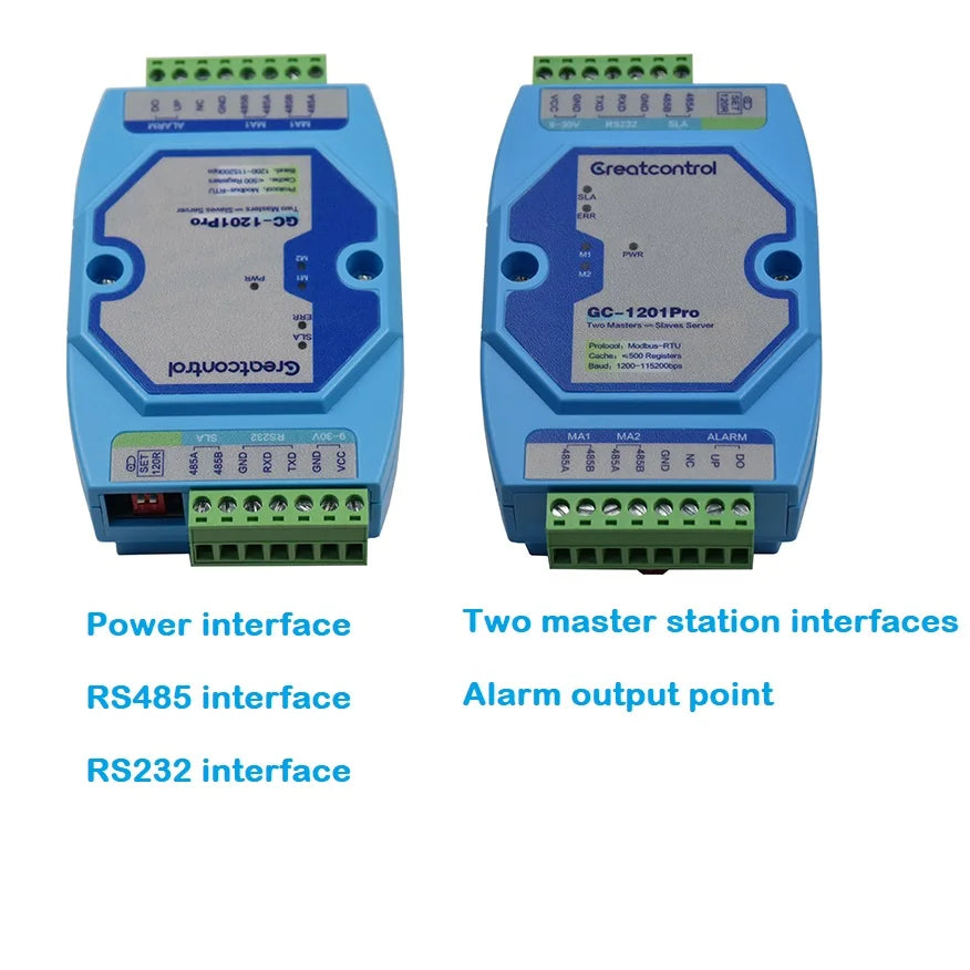 GC-1201Pro two master one slave server RS485 hub Modbus RTU communication protocol