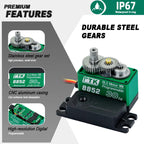 PTK Servo 8.4V 30kg 40kg High speed0.05 brushless RC servo motor Waterproof 1/8 1/10 1/12 scale automotive fixed wing robot 180°