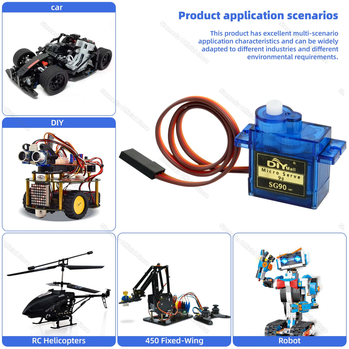 1/2/4/10pcs SG90 9G Micro Servo Motor 180 Degree Analog RC Servo Mini Steering Gear for Arduino Robot Car Airplane Toy DIY