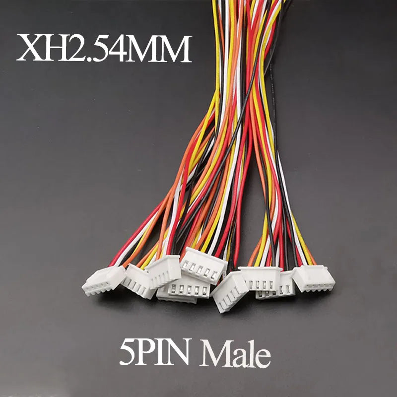 10PCS  Micro JST XH 2.54 2P 3P 4P 5P 6PIN Male Female Plug Connector 2.54mm Pitch With Wire Cable Battery Charging Cable