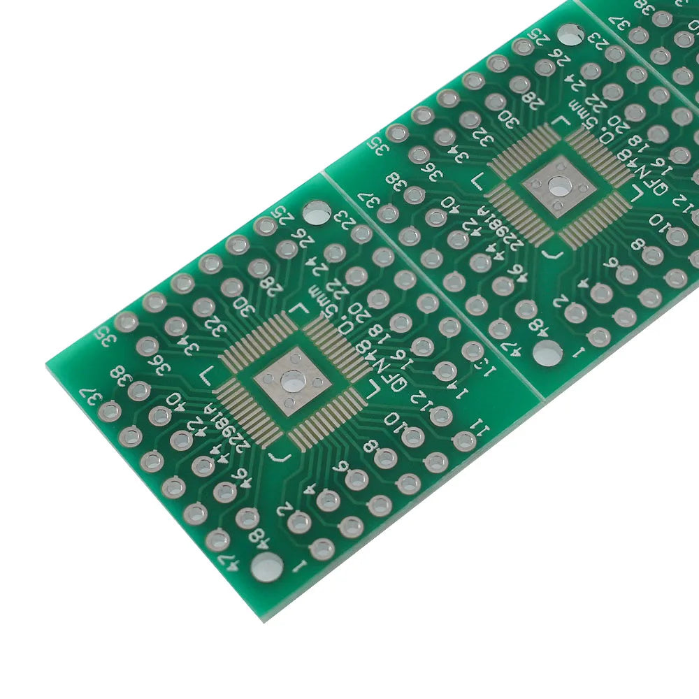 10PCS HTQFP QFN48 PCB Board To DIP48 QFN44 0.5mm Pitch QFP48 QFP44 PQFP LQFP Adapter Board SMT To DIP Adapter Converter Plate