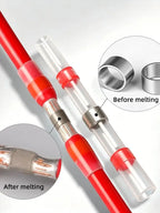 100~1000Pcs Heat Shrink Butt Terminals with Solder ,Solder Seal Wire Connectors,IP67 Waterproof Electrical Equipment Connection