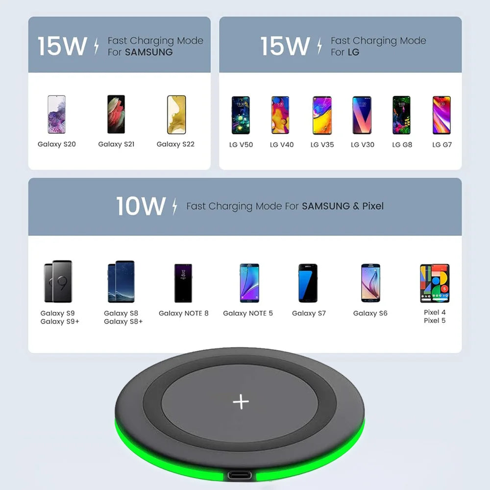 30W Wireless Charger LED Phone Charger Stand Suitable for IPhone17 16 15 14 13 12 Pro Fast Charging Base for Xiaomi Samsung