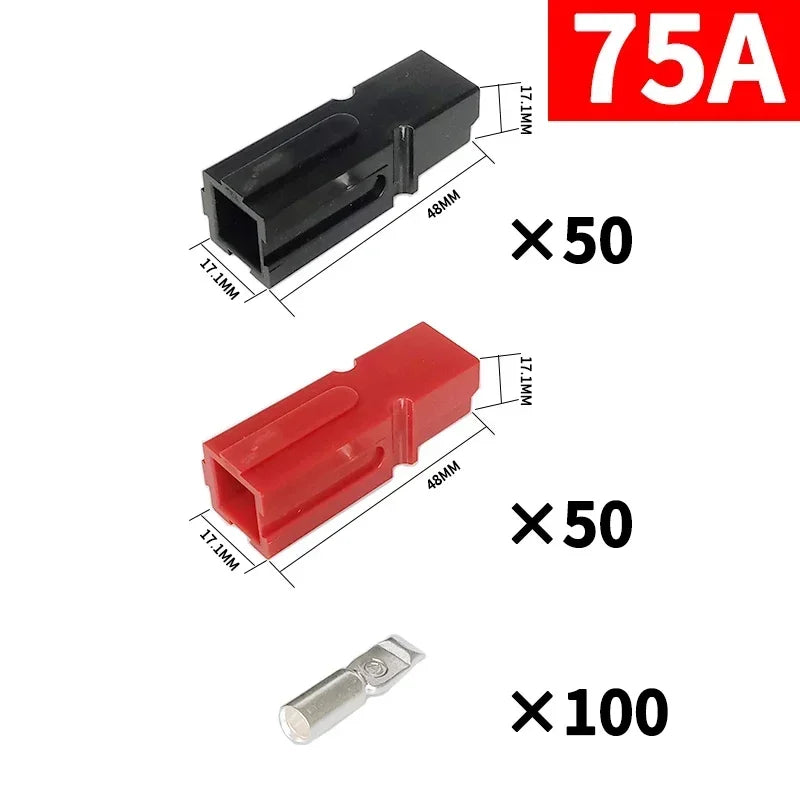 10/50/100/500 Pcs Plug -30A Amp 600V Power Marine Connector Pole For Powerpole Interlocking Plug Terminals