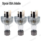 Bolantez 1pcs SAA Rewirable Plug Socket Australian Female Socket 3 Prong Electrical Socket Grounded Rewire Socket DIY Assembled
