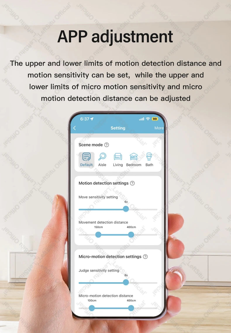 Tuya Zigbee WiFi 24G MmWave Radar Detector Human Presence Sensor  APP Control For Smart Home Security Protector