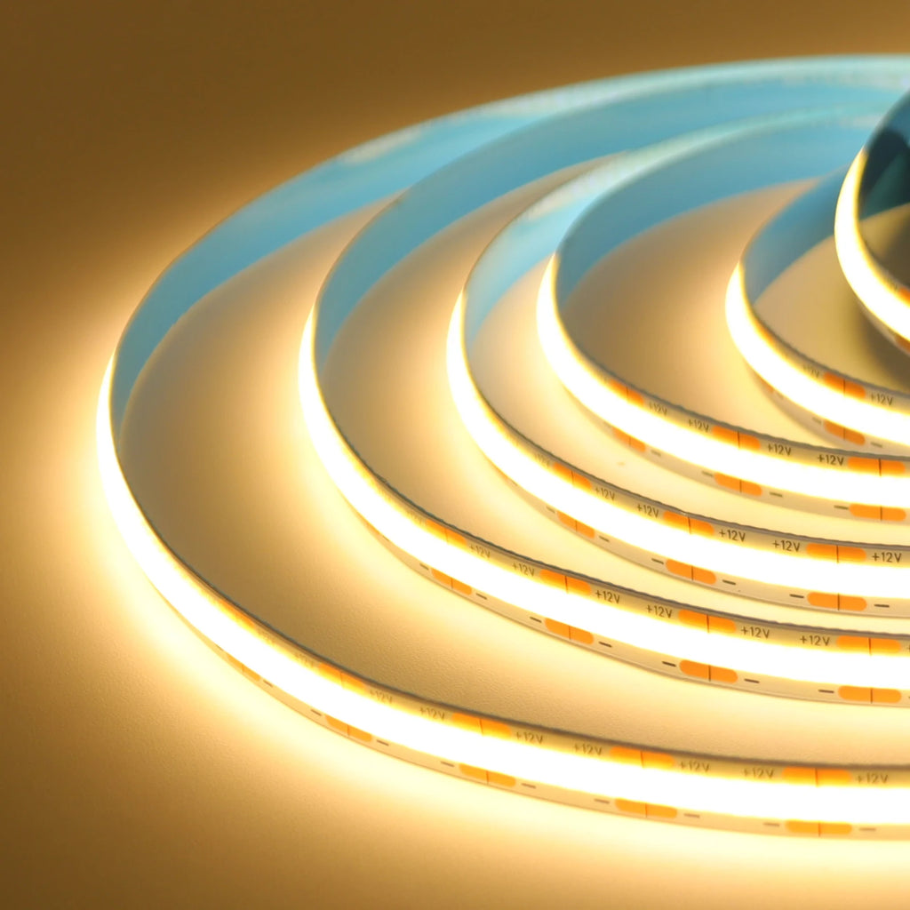 DC12 24V COB LED Strip Light 528Leds/m Flexible Tape Ribbon High Density Linear Lighting 3000-6500K RA90 Led Lights Room Decor