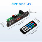 30W 60W Amplifier 12V MP3 Decoder Board Bluetooth 5.3 Stereo Audio DIY Car MP3 Player FM Radio TF USB 6.5mm Mic Jack Record Call