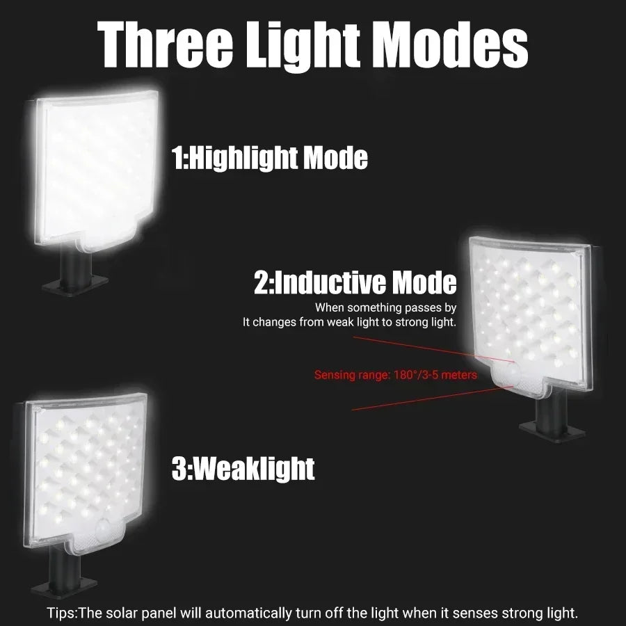 Solar Lights Outdoor 234LED 3 Modes Motion Sensor Flood Lights with Remote IP65 Waterproof Security Solar Lights for Outside