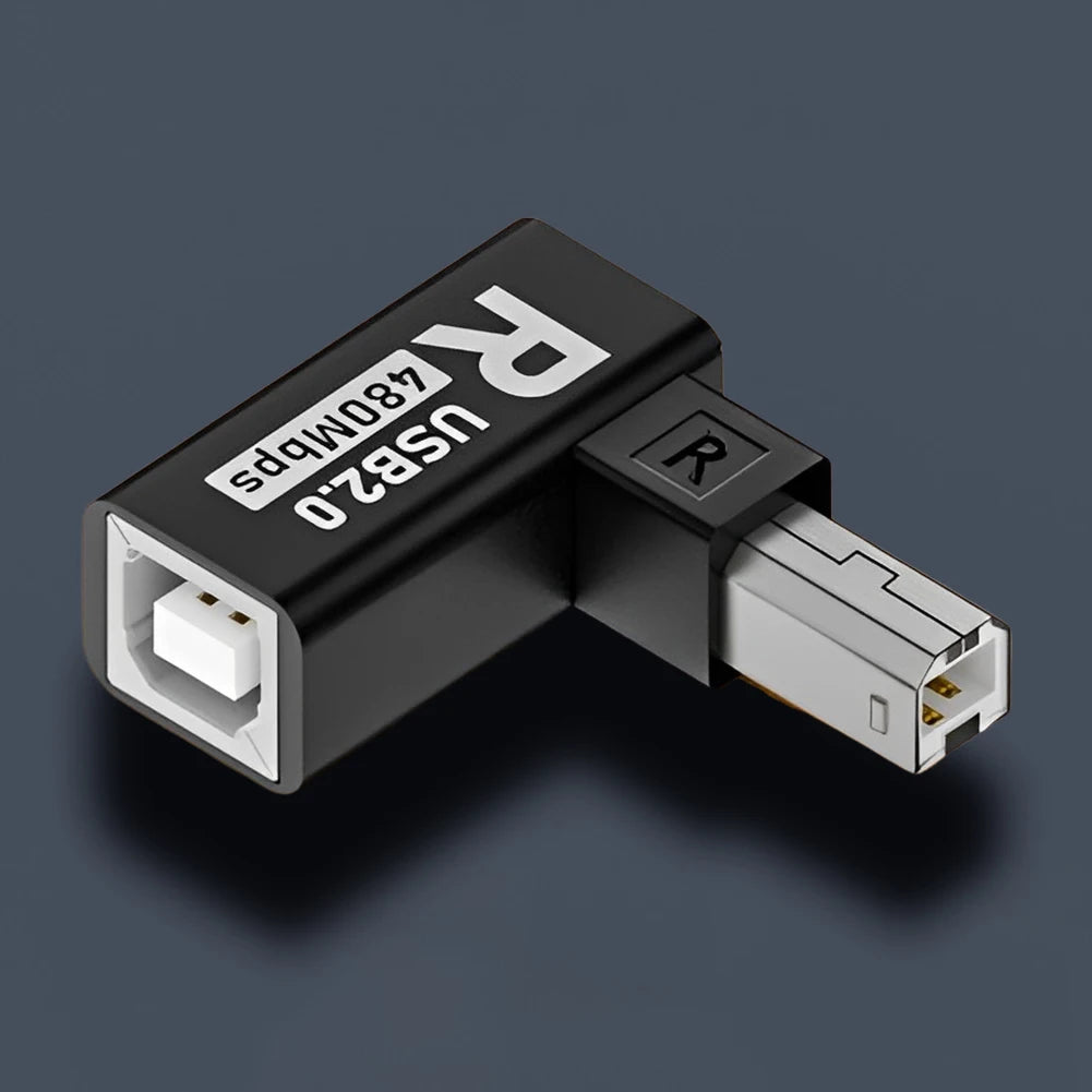 Elbow USB2.0 Printer Adapter USB Type B Male to Female For Printer Hard Drive Base Fax Machine Scanner USB 2.0 Printer Adapter