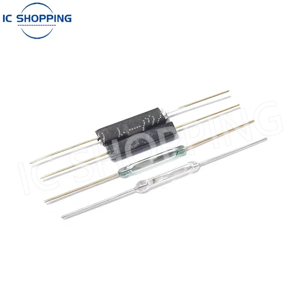 100pcs Reed Switch Magnetic Switch Normally Open Normally Closed NO NC Magnetic Conversion Sensor Induction Switch 4*28MM 1.8*10