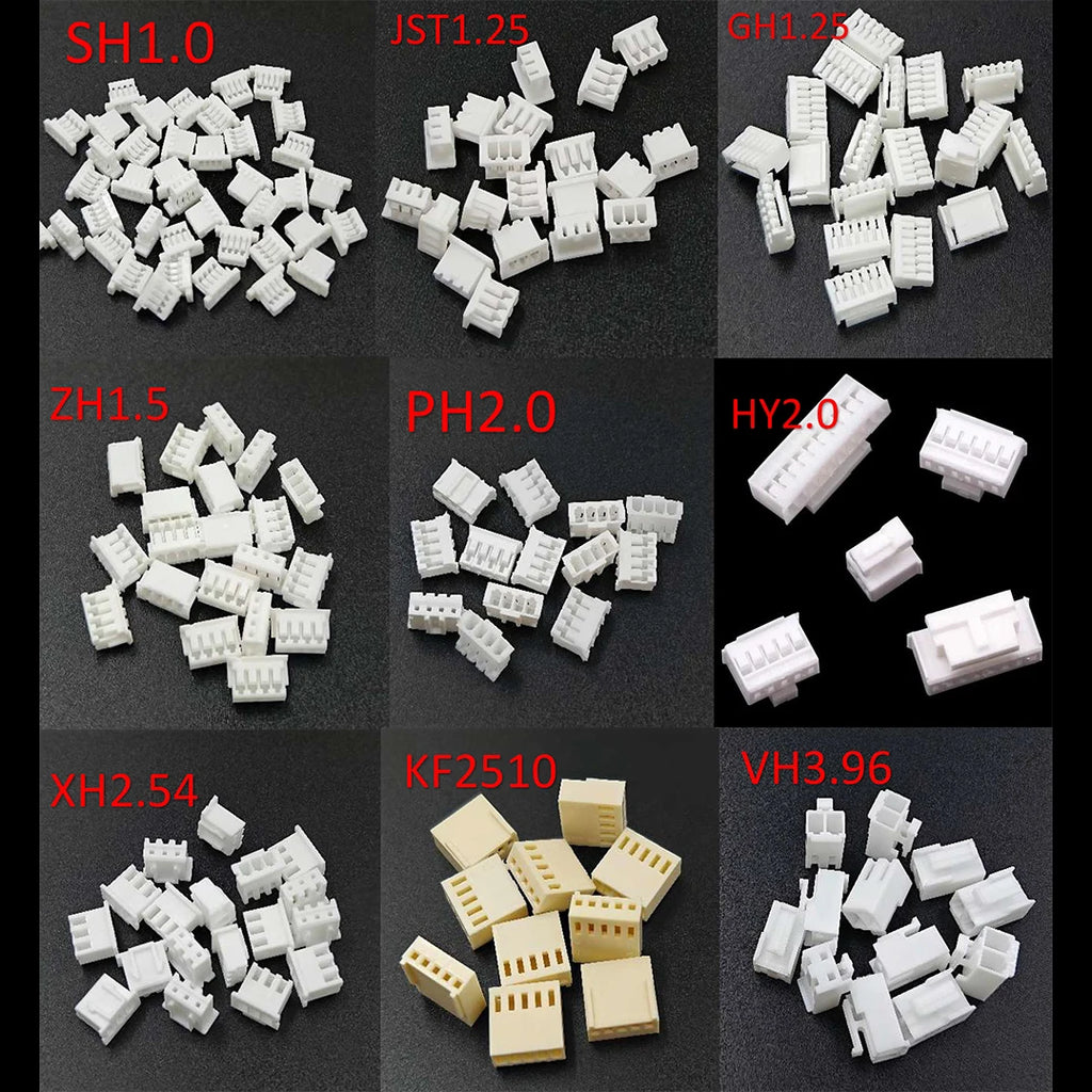 50/100PC SH/PH/XH 1.0mm 1.25mm 1.5mm 2.0mm 2.54mm Housing Shell Connector 2/3/4/5/6/7/8/9/10P 1.0 1.25 2.0 2.54 Plastic Plug