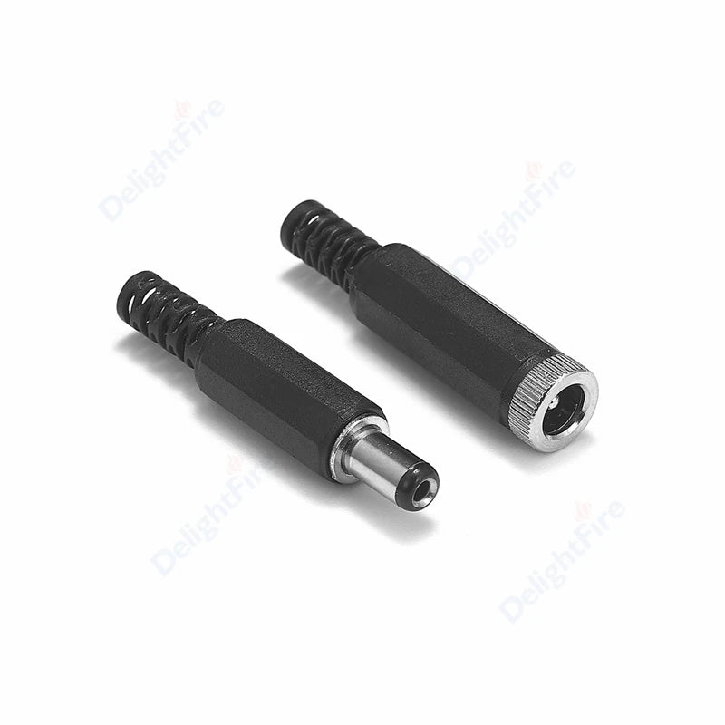 DC Power Connector 5.5mm 2.1mm 2.5mm 3.5mm 1.35mm Barrel Plug 3A 5V 12V Male Female Jack Socket Screw Nut Panel Mount Adapter