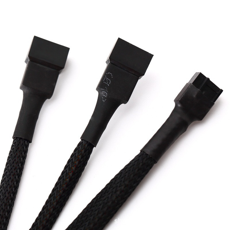 4 Pin Pwm Fan Cable 1 To 1/ 2/3/4 Ways Splitter Black Sleeved 27cm Extension Cable Connector PWM Extension Cables
