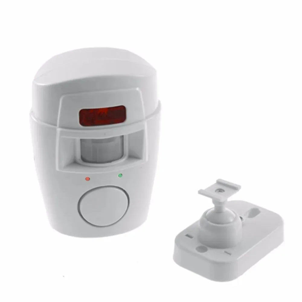 Wireless Garage Security Alarm Dual Remote Control Infrared Motion Sensor Detector for Home Burglar Alert Outdoor Shed