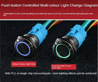 push button switch Two/three color, light metal 16 19 22mm self-locking/reset waterproof hotel doorbell customization latching