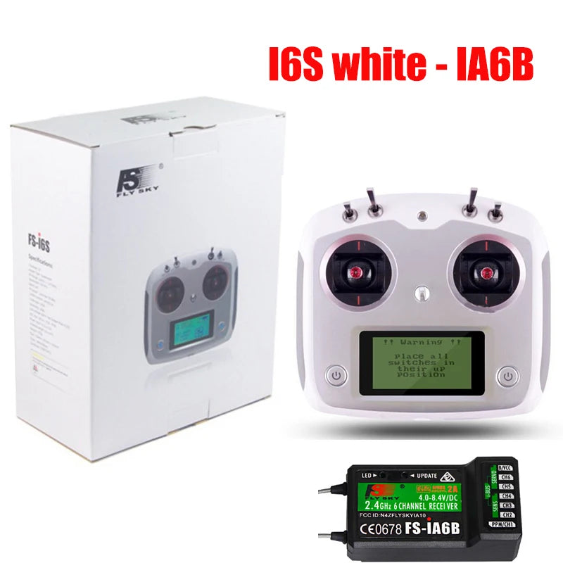 FLYSKY FS-i6S I6S 2.4G 10CH AFHDS 2A Centering Throttle Transmitter IA6B IA10B Receiver RetailBox for RC Cars Boats Drone Toys