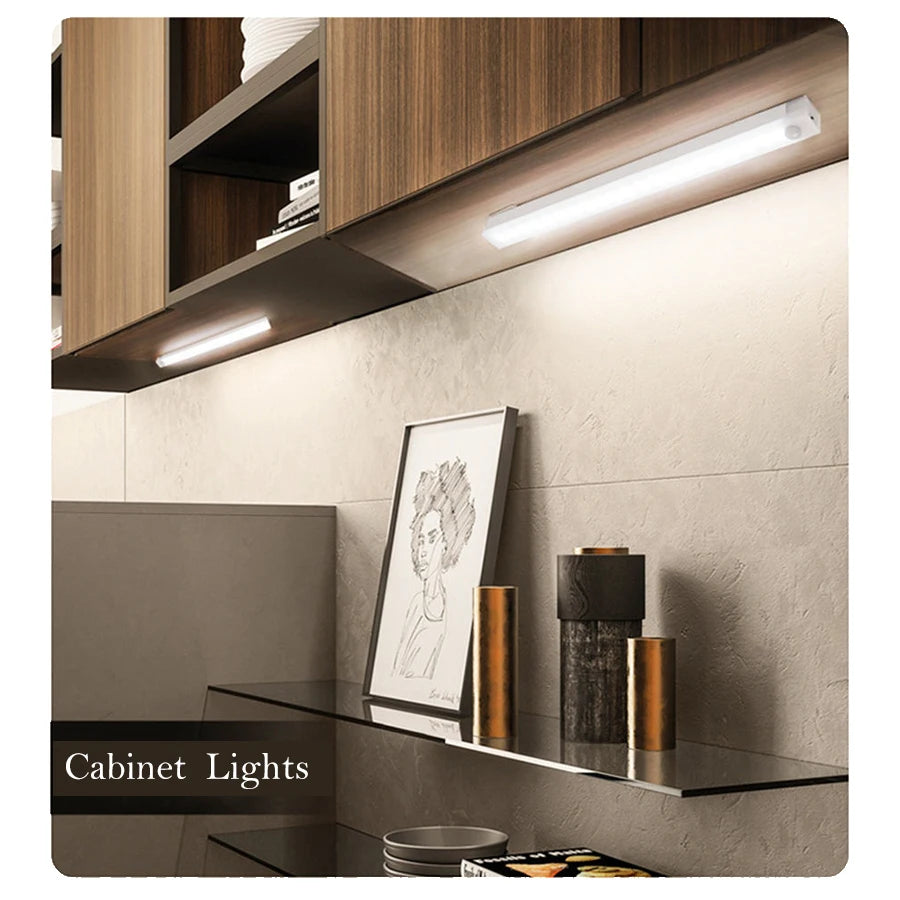 Wall Lamp Rechargeable Magnetic Lights Smart Motion Sensor LED Night Light For Bathroom Indoor Lamp Cabinet Floodlight