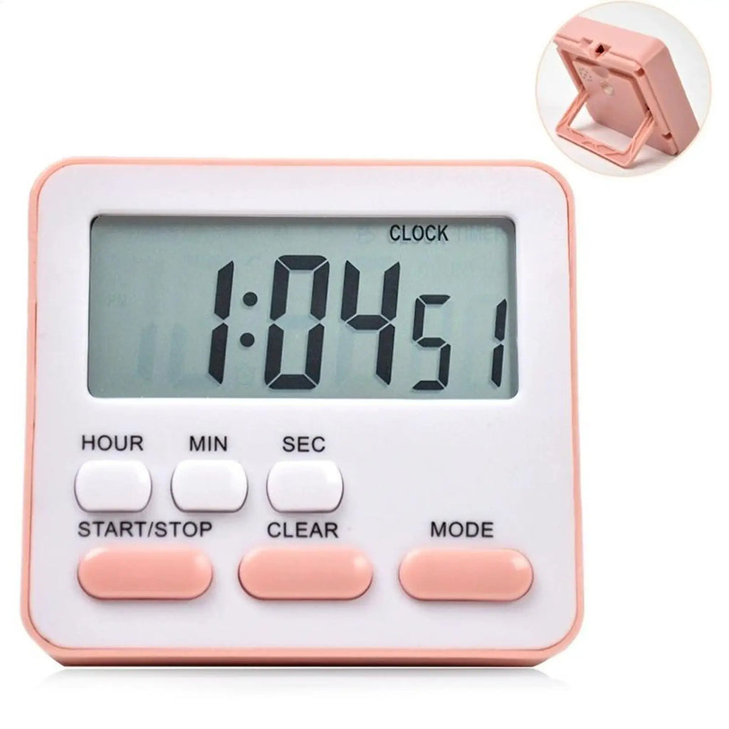 Kitchen Timer Small Digital Clocks 24 Hour Alarm Function Timer for  Adults Boys Girls Classroom Grilling Baking Meeting Cooking