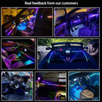 Symphony Car Ambient Lights Kit 18 in 1 LED Interior RGB APP Control Acrylic Guide Strip Light Auto Atmosphere Lamp