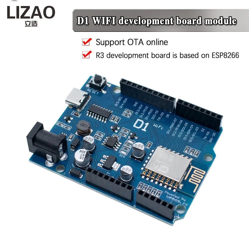 LIZAO UNO R3 WeMos D1 ESP8266 ESP-12E WiFi Development Board CH340G Serial Module for Arduino DIY