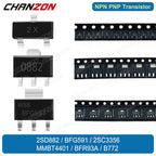 SOT-89  SOT-23 2SD882 2SC3356 C3356 MMBT4401 BFR93 BFR93A B772 PNP NPN Silicon RF Transistor SMD Power Transistors