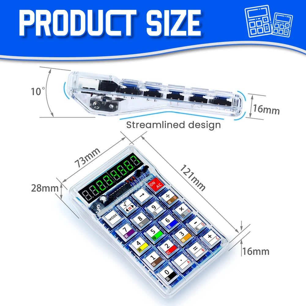 DIY Electronic Kit LED Digital Tube Calculators Resistance Conversion 51 Microcontroller Control DIY Soldering Projects