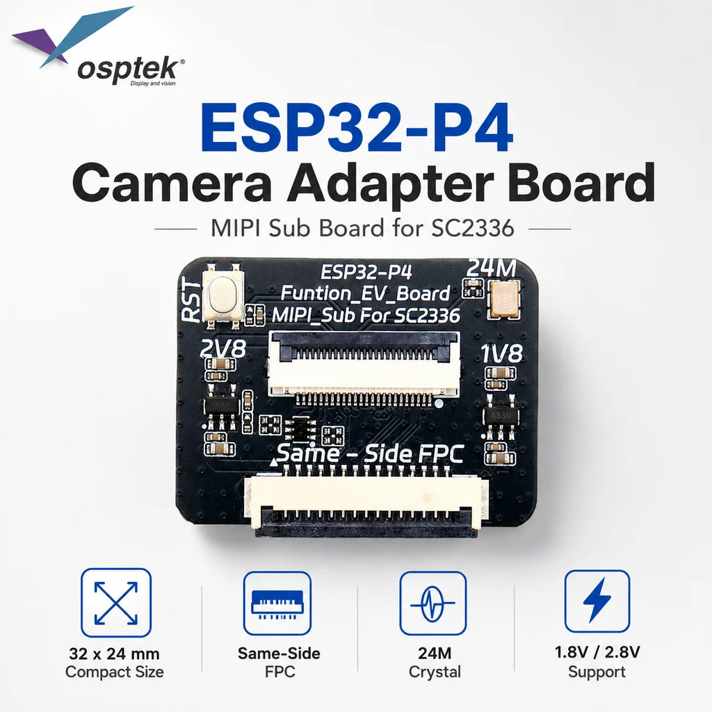 ESP32-P4 Camera Adapter Board 24Pin FPC Breakout Module MIPI CSI Interface Development Board for Vision Sensor DIY Embedded HMI