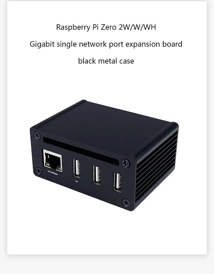 Raspberry Pi Zero W/ WH Expansion Board Ethernet USB Interface 4G Communication Module Metal Shell