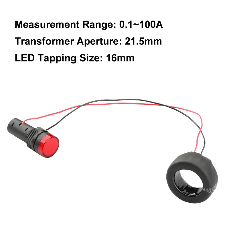 NJXSE Led Current Indicator 5A 20A 30A 50A 100A CT AC Signal Monitor Light Factory Price Current Transformer with Led Indicator