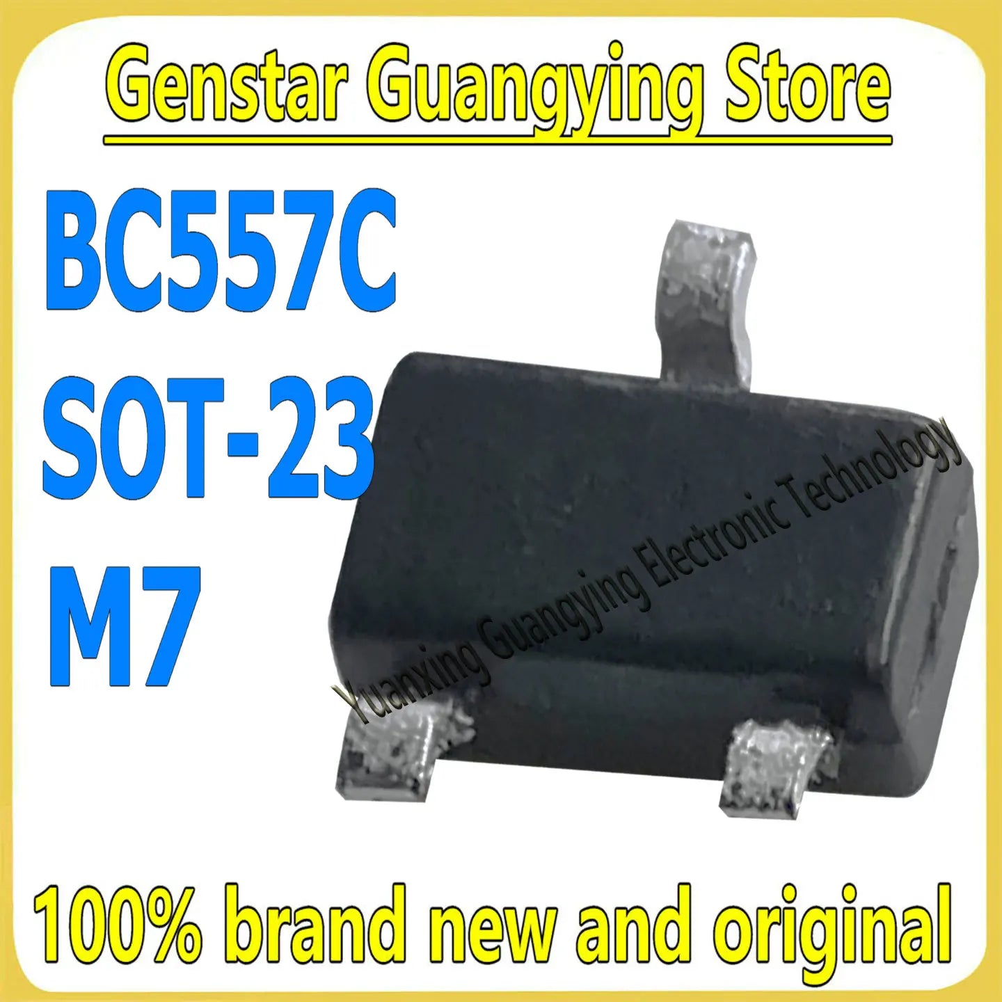 (50-100 Pieces) BC557C BC557 Marking: M7 SOT-23 45V PNP SMT Triode 100% Brand New & Original