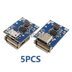 5PCS 5V Boost Step Up Power Module Lithium LiPo Battery Charging Protection Board LED Display USB For DIY Charger 134N3P Program