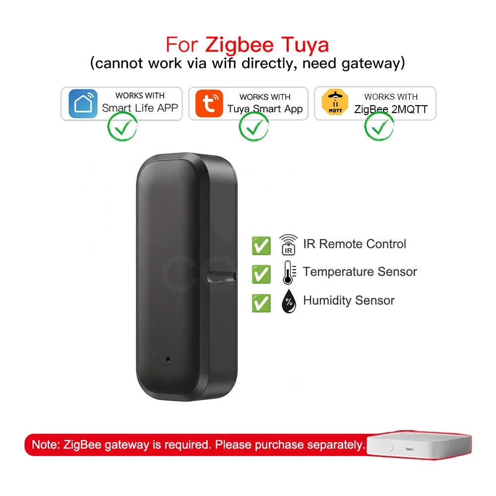 Tuya ZigBee Smart IR Remote Control Universal Infrared Remote Controller for Smart Home TV DVD AC works with Alexa Google Home