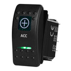 12V/24V Marine Rocker Switch Green LED SPST ON-OFF & DPDT ON-OFF-ON Momentary Toggle for 4x4 Off-Road RZR ATV ARB Carling Style