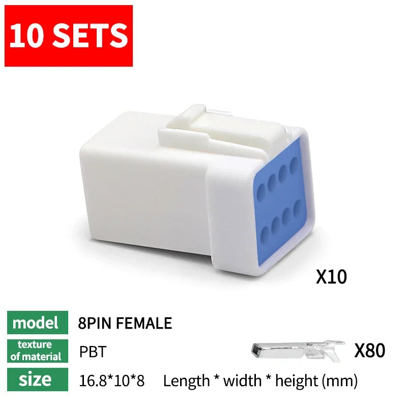 10 sets JST JWPF LED Automotive Wiring Harness 04T-JWPF-VSLE JST 03R JST-02T 02R 06T 08T  Light Strip Motorcycle Connector