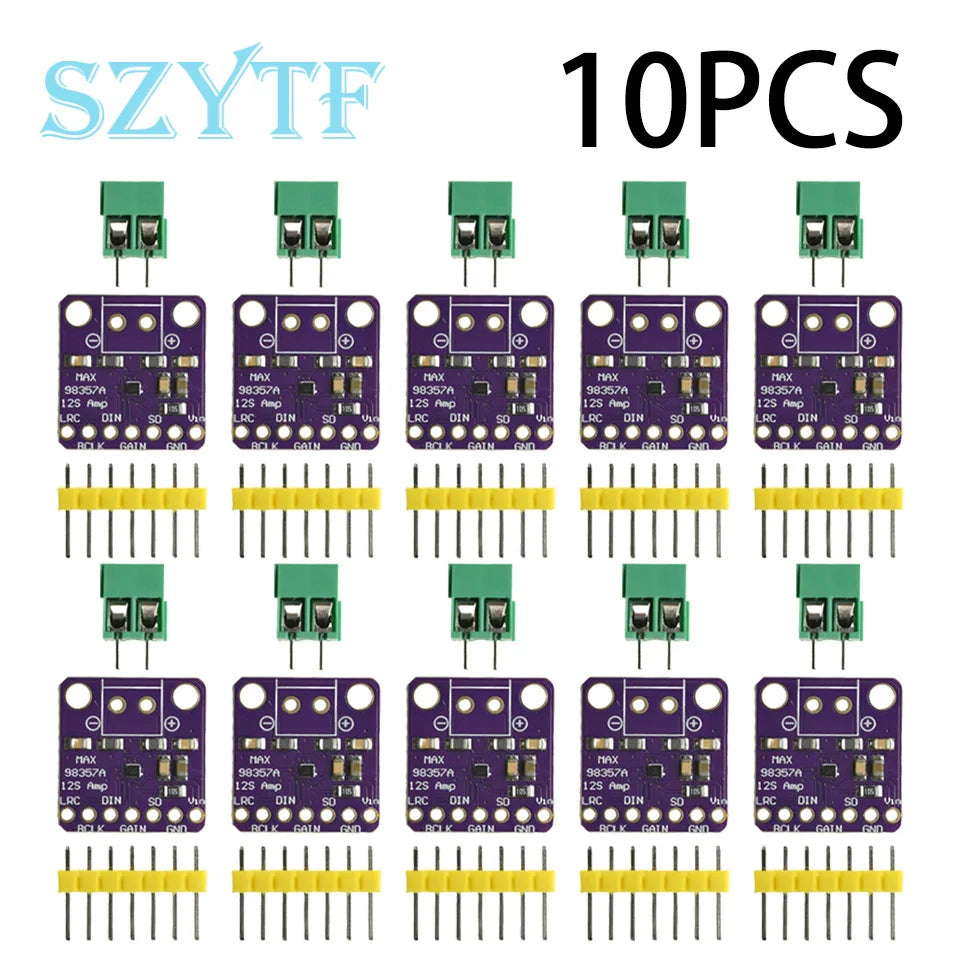 1-20pcs MAX98357A I2S Class D Audio Amplifier – 3W Digital Power Module for DIY Speakers & Smart Voice Systems