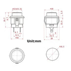 5/20PCS R13-507 Snap on Button Inching 16MM Round Lockless Self Reset Switch Panel Mounting