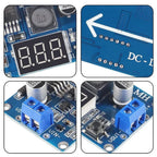 LM2596S DC DC Buck Converter Wide Voltage 3-40V To 1 5-35V Adjustable Module With LED Voltmeter Display For Car DIY Electronics