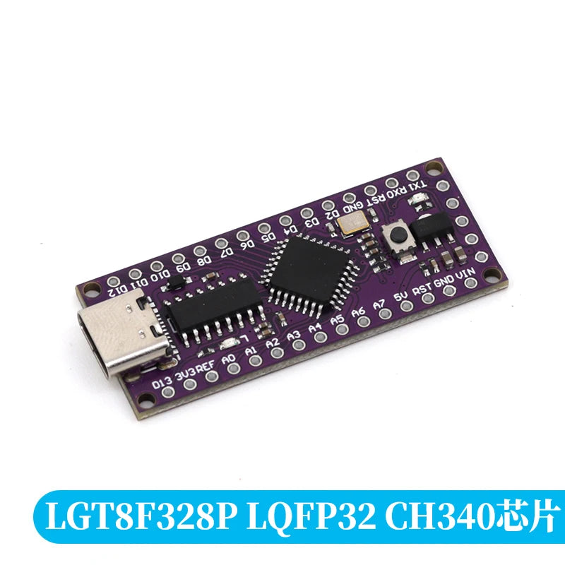 LGT8F328P-LQFP32 MiniEVB TYPE-C MICRO USB Compatible With ATMEGA328 Nano V3.0 LGT8F328P CH9340C / HT42B534-1 SOP16 For Arduino