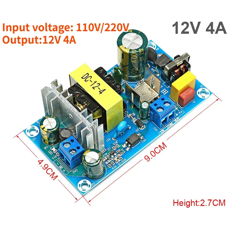AC 85-265V to DC 5V 12V 24V  Step Down Transformer Power Supply  1A 2A 4A 6A 8A 9A  13A Switching Power Module  Bare Board