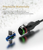 EW-LP16 Type-C USB 3.1 5A Female Socket Rear Nut Locking Jack Panel Mount Connector Waterproof Fast Charging Data Wire Cable