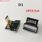 1PC Ribbon Flat FPV HDMI-Compatible Connector Flexible Cable Raspberry Pi 4 Micro HDTV To HD/Mini HD Female 90 Degree FFC 20pin