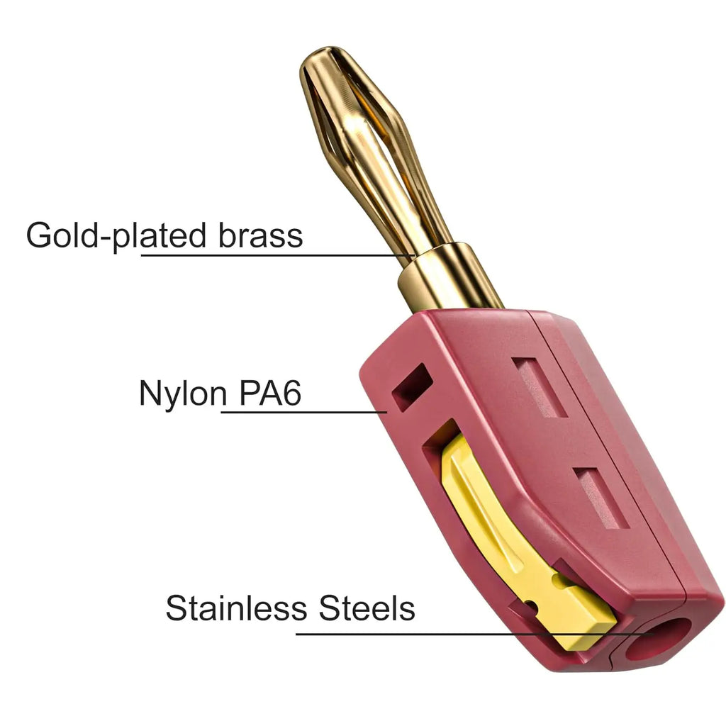 1/4/10PCS Speaker Banana Plugs 4mm Gold Plated Screw Type Bannana Plugs for Speaker Wire Cable Connectors Audio Video Receiver