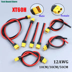 XT60 Male Female Conversion Plug Connection Cable With 12AWG Silicone Extension Lead Wire for RC Lipo Battery FPV Drone