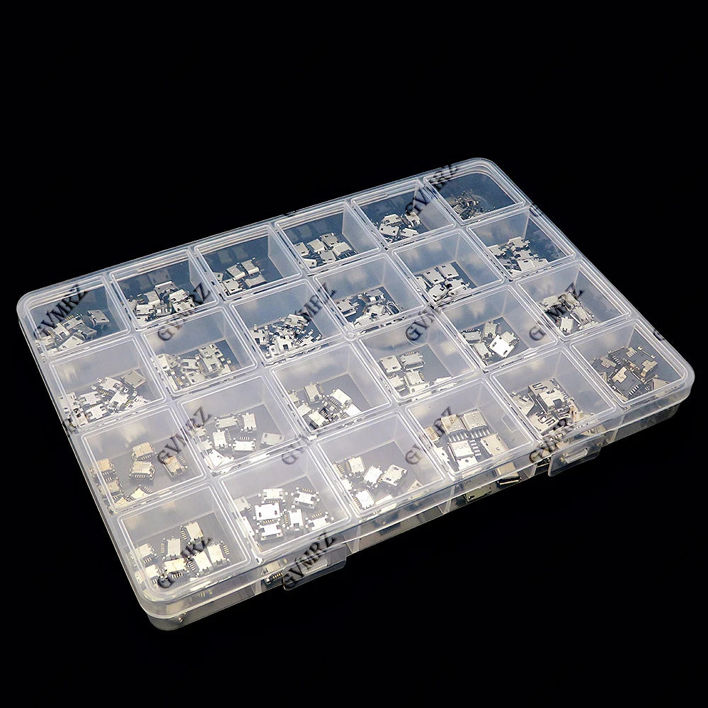 240Pcs/box Micro USB Connectors Set Charging Port For MP3/4/5 100% Huawei Lenovo ZTE USB Connector Jack