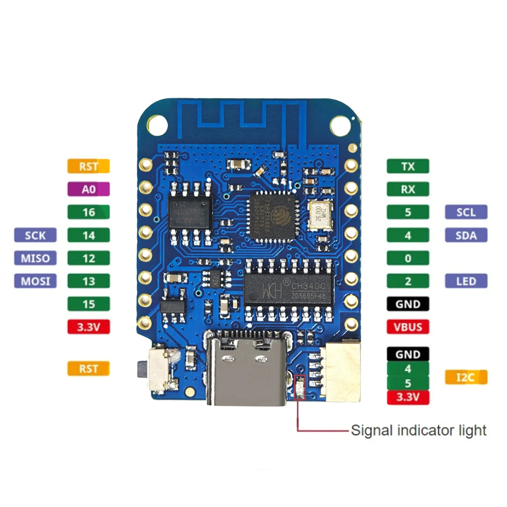 1-10Pcs WEMOS D1 Mini V4.0.0 ESP8266 4MB WiFi Development Board Type-C for Arduino MicroPython IoT NodeMcu LOLIN ESP-12F